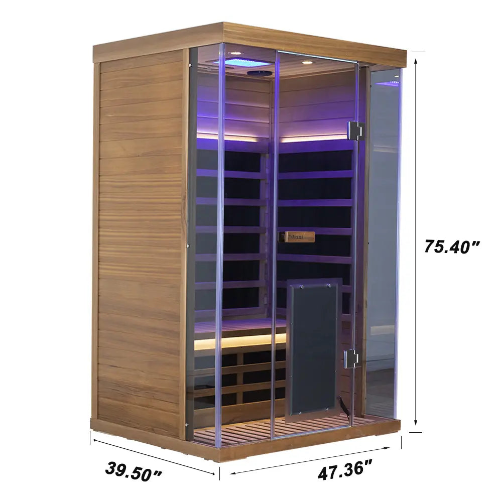Wizzisauna SR02 2-Person Red Cedar Far Infrared Sauna