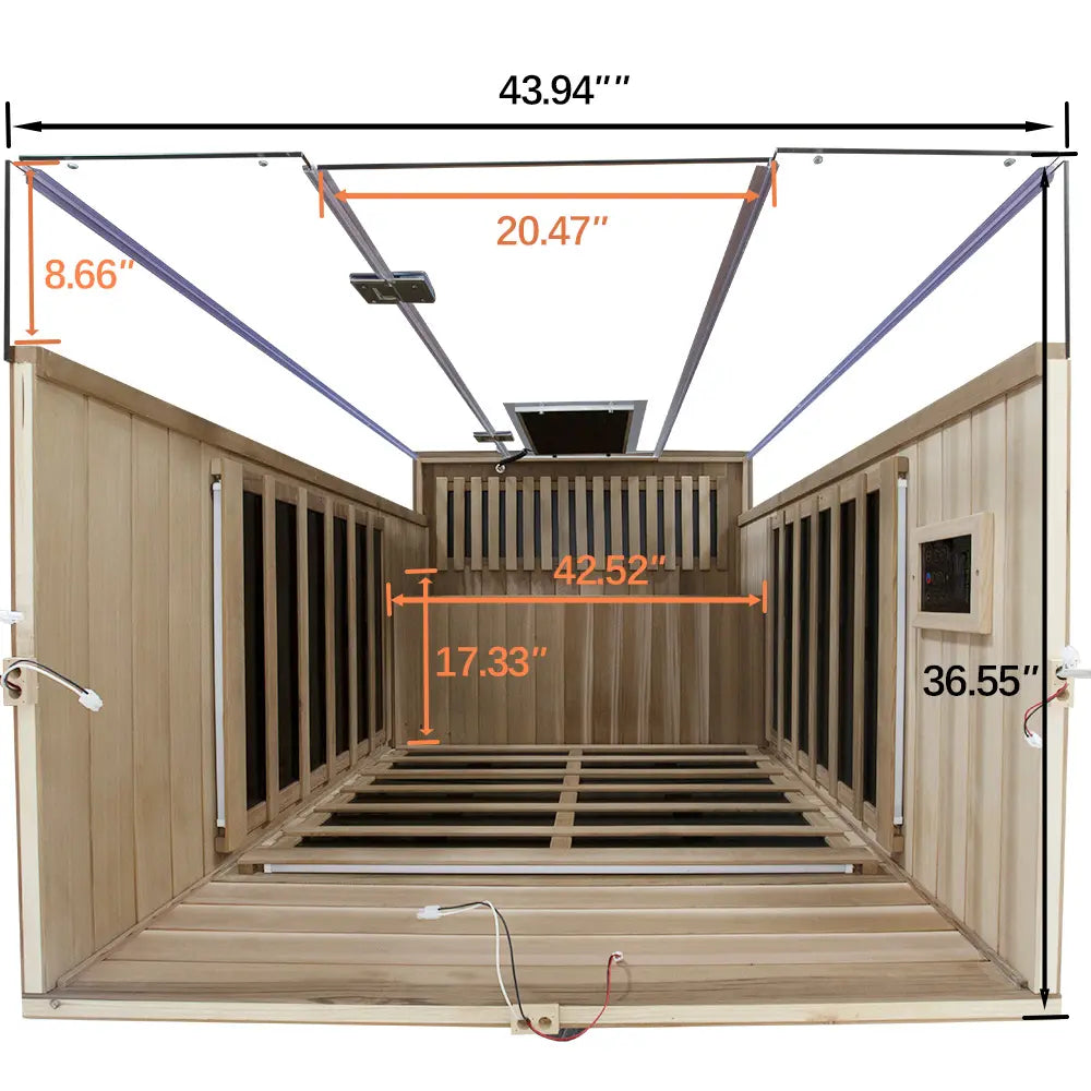 Wizzisauna SR02 2-Person Red Cedar Far Infrared Sauna