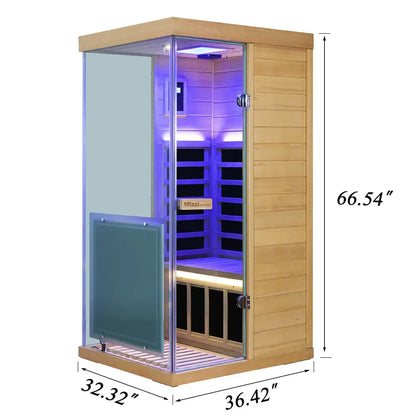 Wizzisauna 909MX Mini 1-Person Infrared Sauna