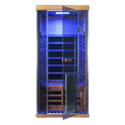 Wizzisauna SR01 1-Person Red Cedar Far Infrared Sauna