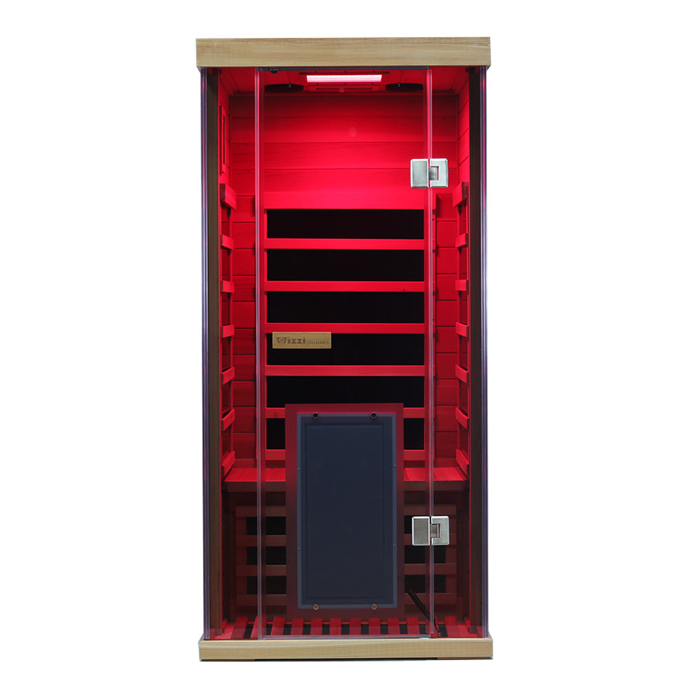 Wizzisauna SR01 1-Person Red Cedar Far Infrared Sauna