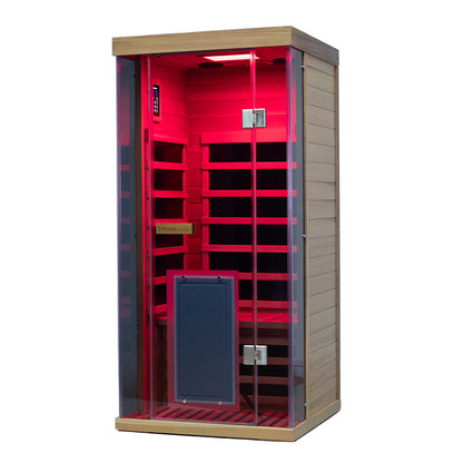Wizzisauna SR01 1-Person Red Cedar Far Infrared Sauna