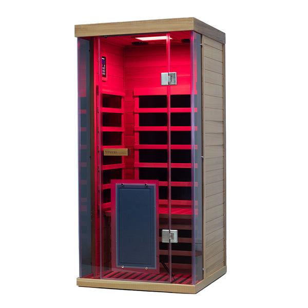 Wizzisauna SR01 1-Person Red Cedar Far Infrared Sauna