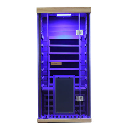 Wizzisauna SR01 1-Person Red Cedar Far Infrared Sauna