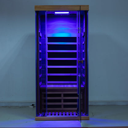 Wizzisauna SR01 1-Person Red Cedar Far Infrared Sauna