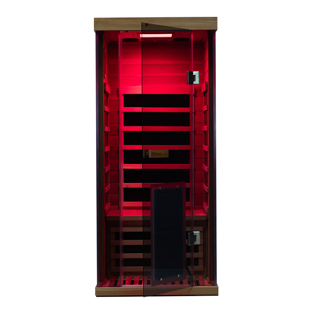 Wizzisauna SR01 1-Person Red Cedar Far Infrared Sauna