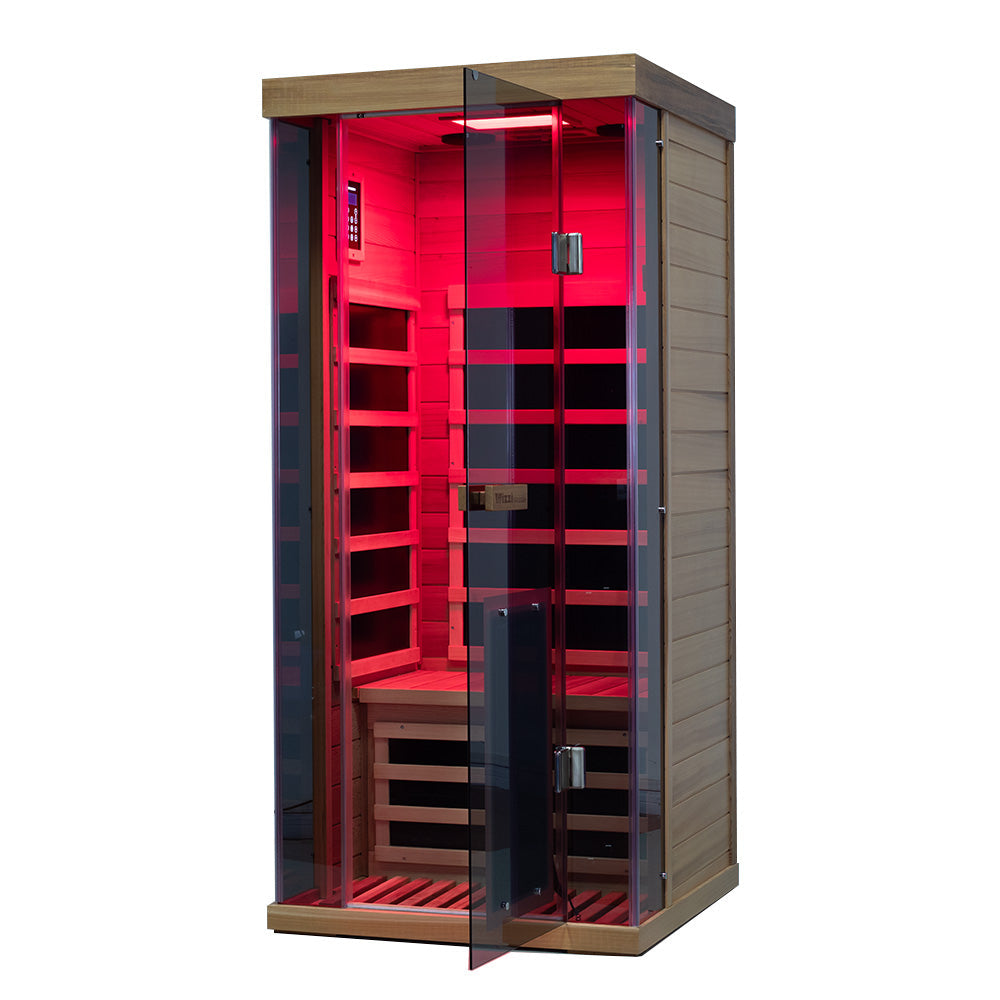 Wizzisauna SR01 1-Person Red Cedar Far Infrared Sauna