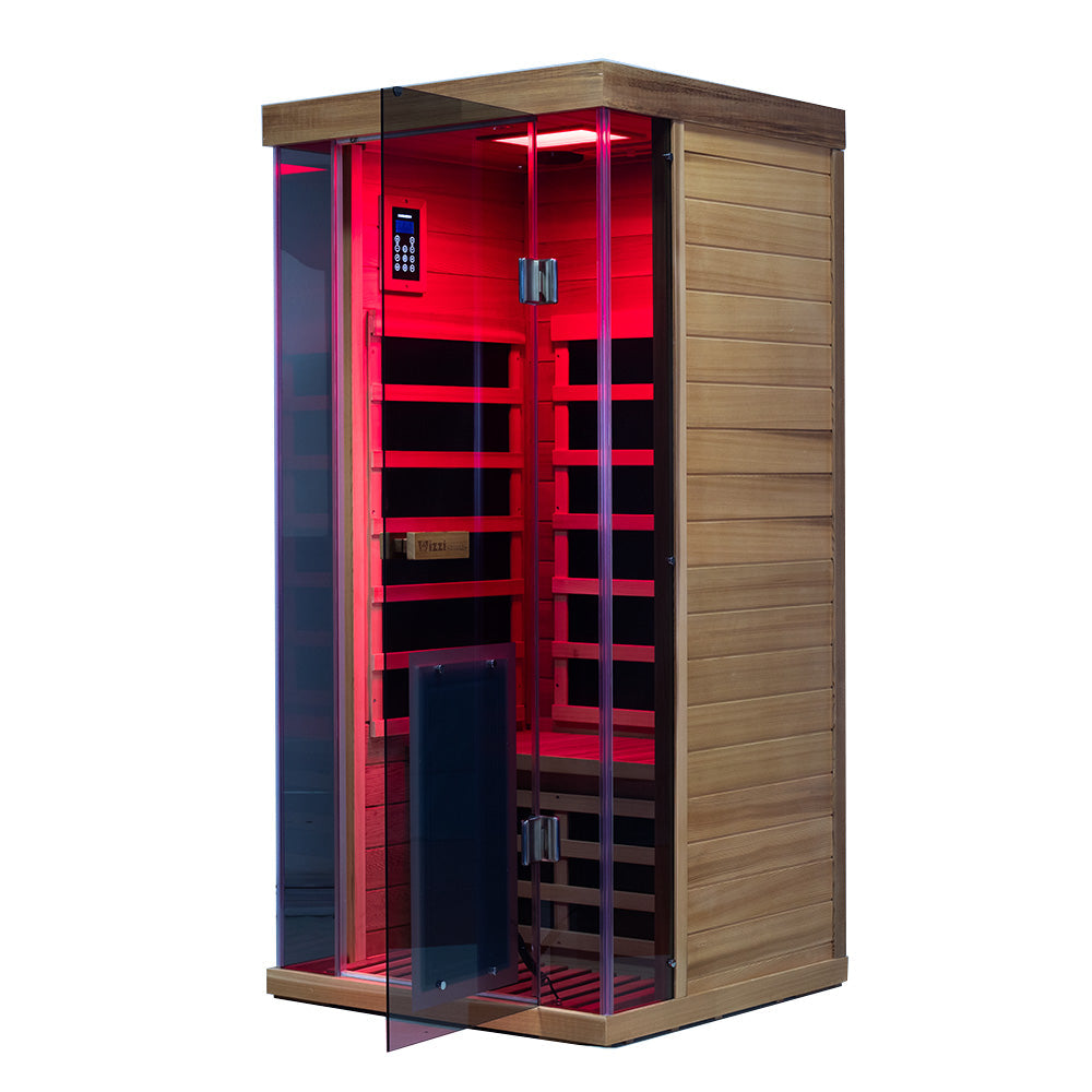 Wizzisauna SR01 1-Person Red Cedar Far Infrared Sauna