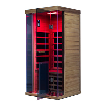 Wizzisauna SR01 1-Person Red Cedar Far Infrared Sauna