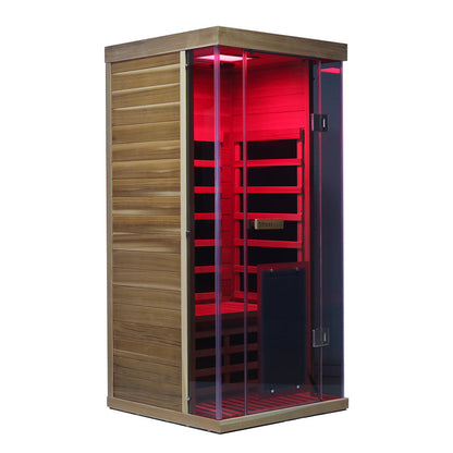 Wizzisauna SR01 1-Person Red Cedar Far Infrared Sauna