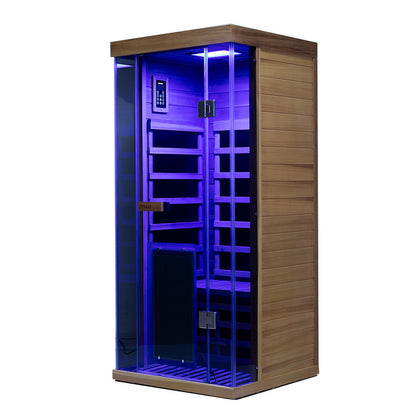 Wizzisauna SR01 1-Person Red Cedar Far Infrared Sauna