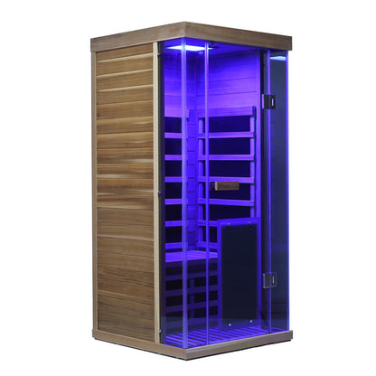 Wizzisauna SR01 1-Person Red Cedar Far Infrared Sauna