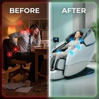 AetherRelax Quantum Massage Chair — Before & After