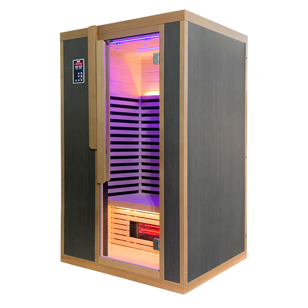 Blisspod Bergen 2-Person Full-Spectrum Infrared Sauna with Red-Light Panel