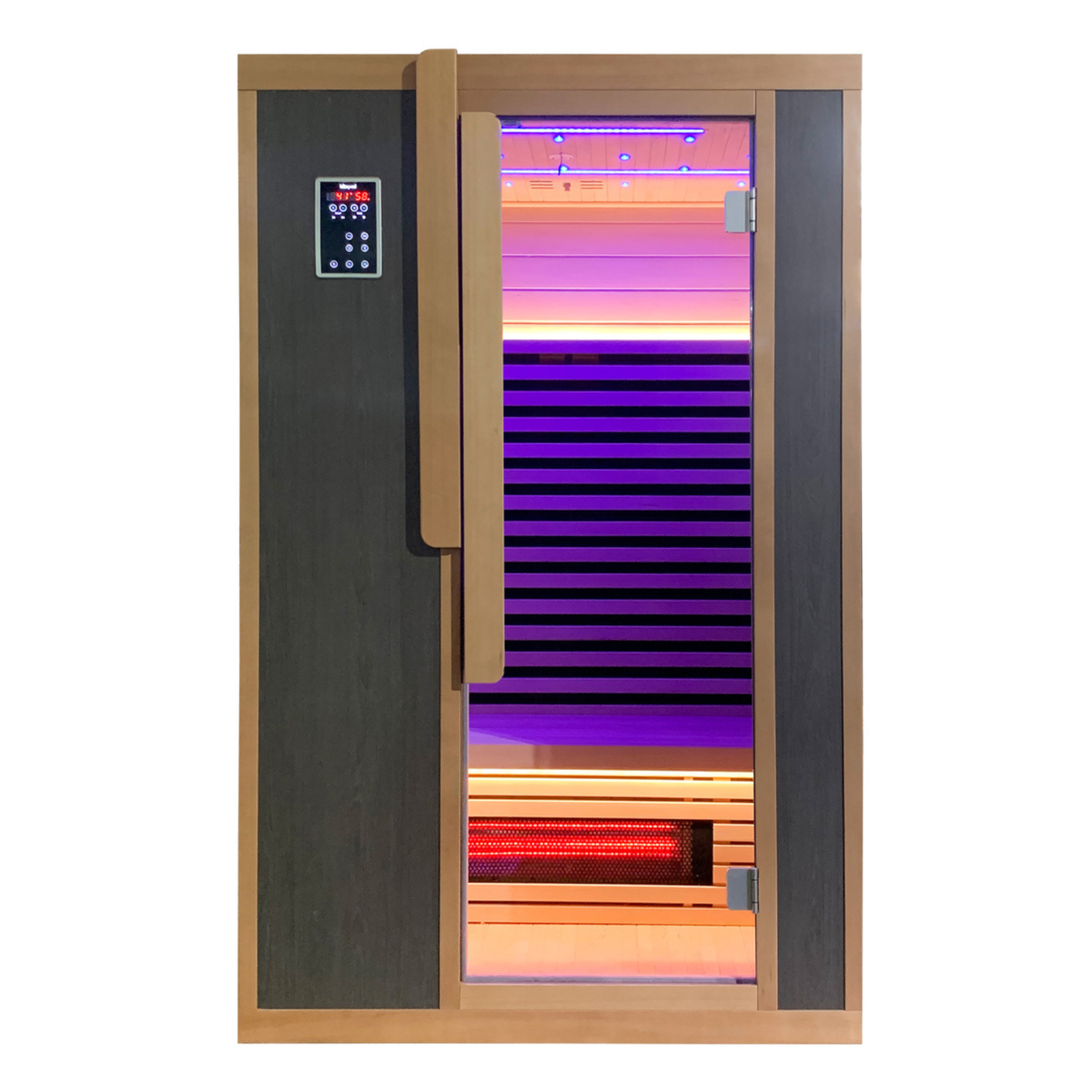 Blisspod Bergen 2-Person Full-Spectrum Infrared Sauna with Red-Light Panel