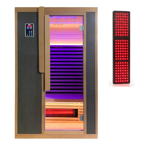 Blisspod Bergen 2-Person Full-Spectrum Infrared Sauna with Red-Light Panel