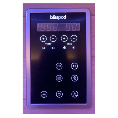 Blisspod Bergen 2-Person Full-Spectrum Infrared Sauna with Red-Light Panel