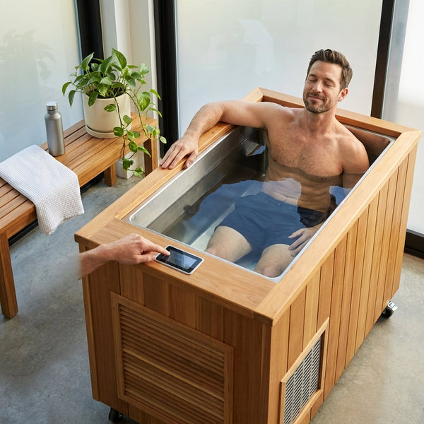 TimberChill Glacier Pro Cedar Cold Plunge — 1.5HP Chiller