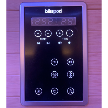 Blisspod Helsinki 2-Person Full-Spectrum Infrared Sauna with Red-Light Panel
