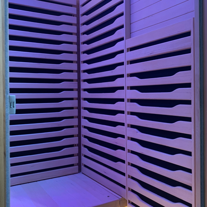 Blisspod Helsinki 2-Person Full-Spectrum Infrared Sauna with Red-Light Panel