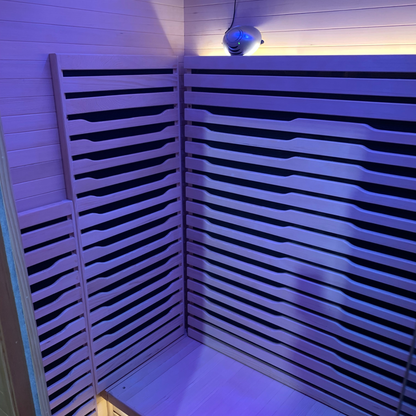 Blisspod Helsinki 2-Person Full-Spectrum Infrared Sauna with Red-Light Panel