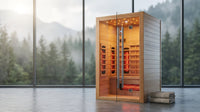 Heliox LuminaWood Infrared Sauna Cabin — Lifestyle