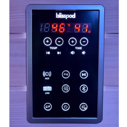 Blisspod Malmo 2-Person Infrared Sauna with Red-Light Panel