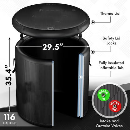 Pro Elite 90cm Ice Bath Pod — Inflatable Cold Plunge Tub for Athletes