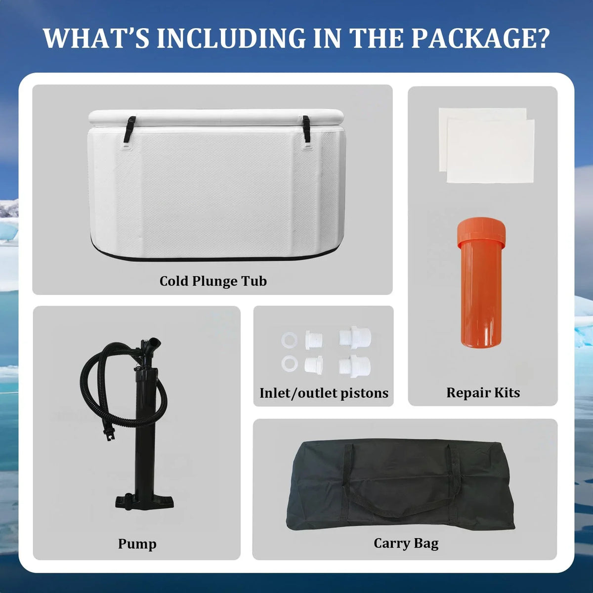 Pro Elite 90cm Ice Bath Pod — Inflatable Cold Plunge Tub for Athletes