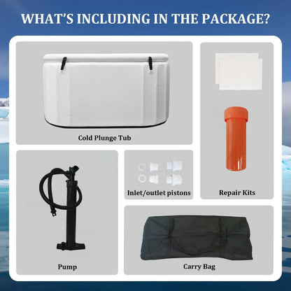 Pro Elite 90cm Ice Bath Pod — Inflatable Cold Plunge Tub for Athletes