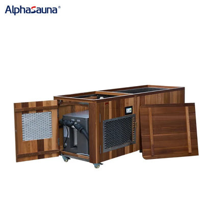 Cedar Cold Plunge Tub with 1.5HP Chiller — Stainless Steel Basin