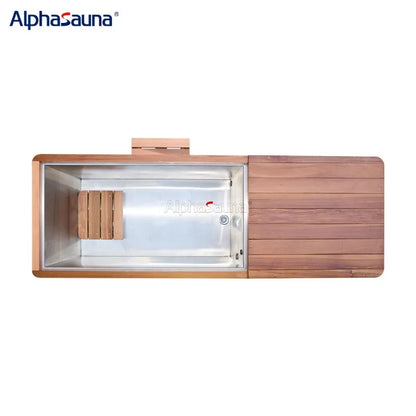 Cedar Cold Plunge Tub with 1.5HP Chiller — Stainless Steel Basin
