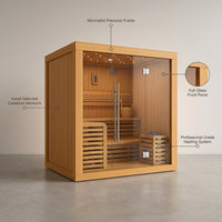 Solstice Elite Horizon Indoor Sauna — infographic