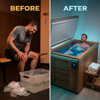 TimberChill Glacier Pro Cedar Cold Plunge — Before & After