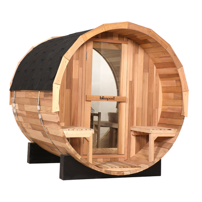 Blisspod Prague Outdoor Cedar Barrel Steam Sauna – 2–4 or 4–6 People