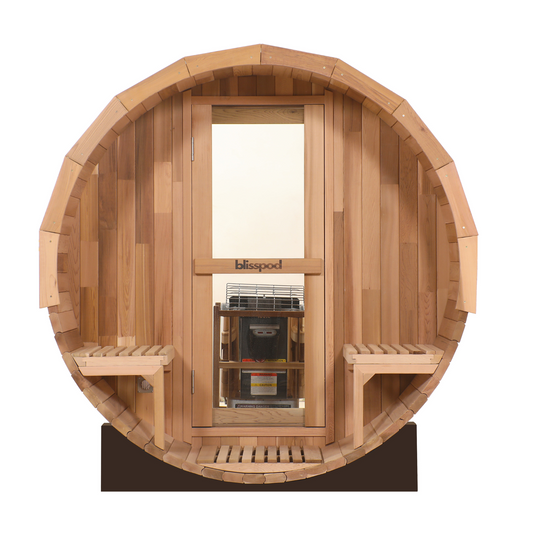Blisspod Prague Outdoor Cedar Barrel Steam Sauna – 2–4 or 4–6 People
