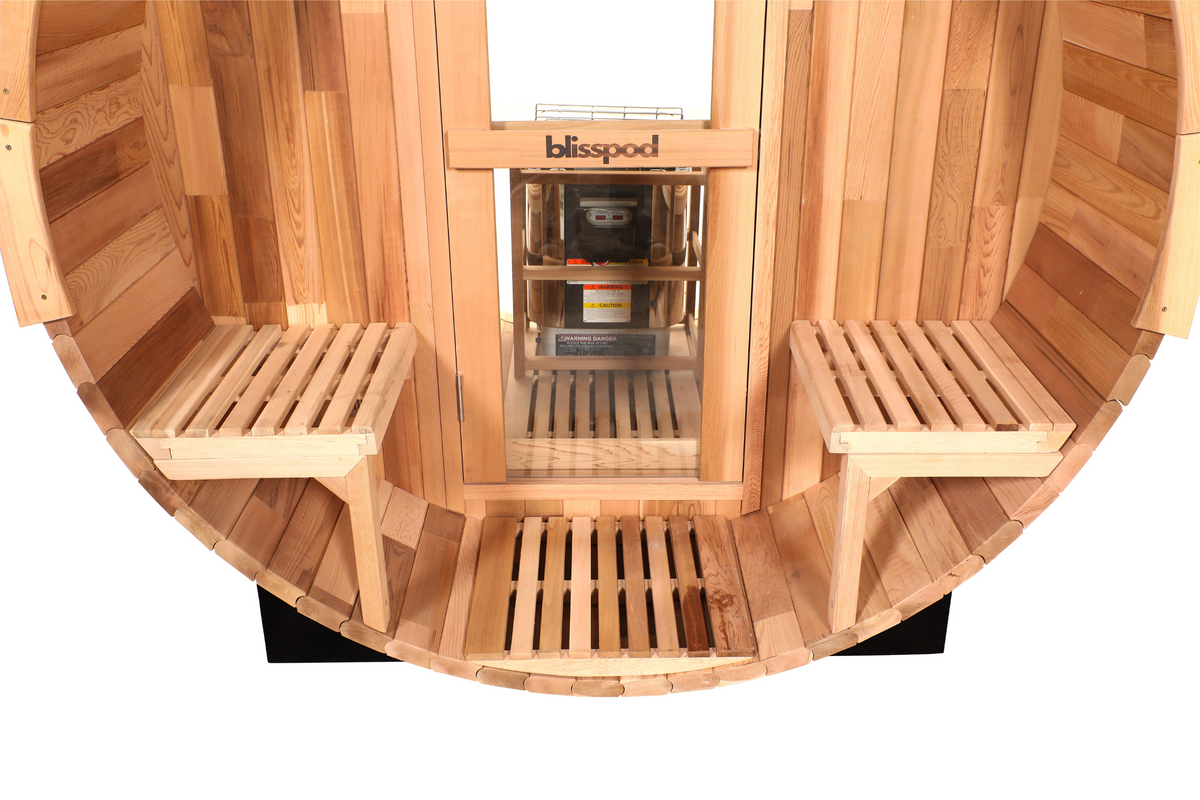 Blisspod Prague Outdoor Cedar Barrel Steam Sauna – 2–4 or 4–6 People