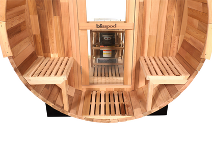 Blisspod Prague Outdoor Cedar Barrel Steam Sauna – 2–4 or 4–6 People
