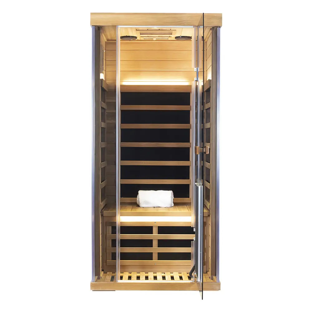 Wizzisauna SR01 1-Person Red Cedar Far Infrared Sauna