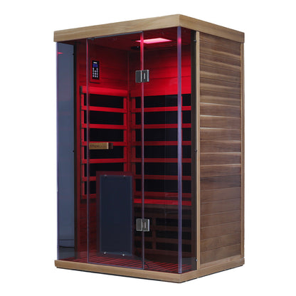 Wizzisauna SR02 2-Person Red Cedar Far Infrared Sauna