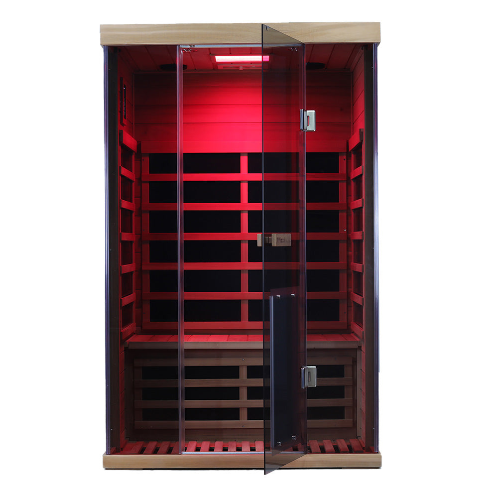 Wizzisauna SR02 2-Person Red Cedar Far Infrared Sauna