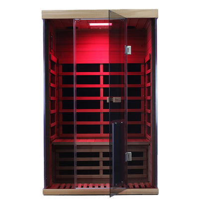 Wizzisauna SR02 2-Person Red Cedar Far Infrared Sauna